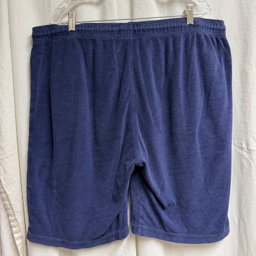 Tommy Bahama Mens XL Navy Blue French Terry Cloth Lounge Poolside Shorts Marlin - Picture 7 of 7